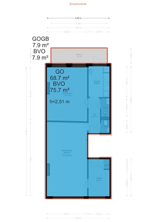Floorplan - Wijttenbachstraat 38-1, 1093 JC Amsterdam